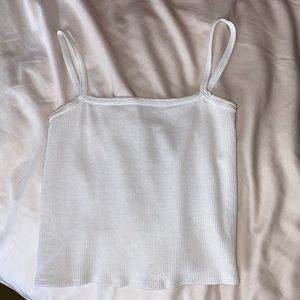 Brandy Melville White Cropped Top